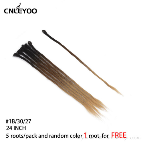 Wholesale 6 Roots Dread Lock Crochet Hair 24 Inch 100% Handmade Fashion Dread Lock Extension For Men Women Kids